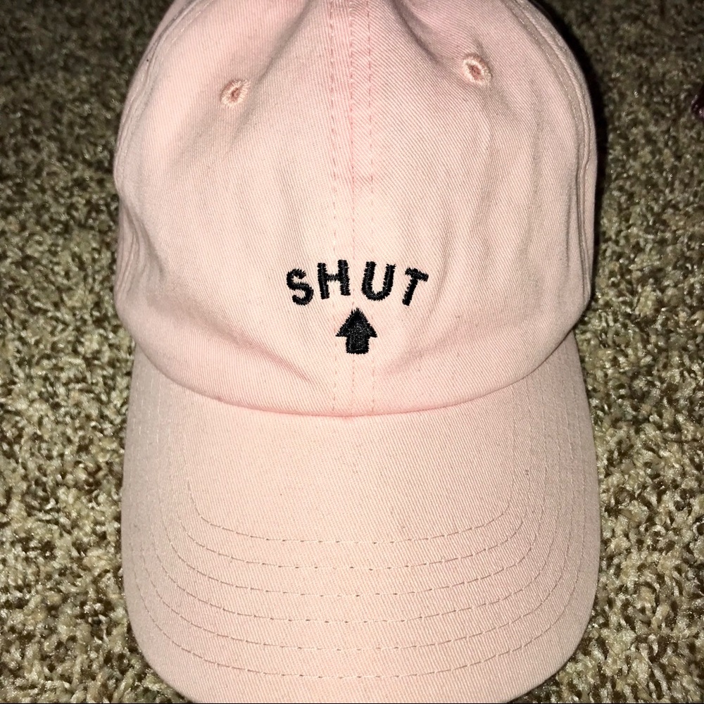 PINK A-LAB STRAPBACK HAT “SHUT UP”